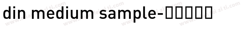 din medium sample字体转换